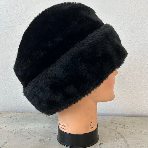 Vintage faux fur trappers hat United Hatters Cap warm winter Union Made USA S - Picture 11 of 14